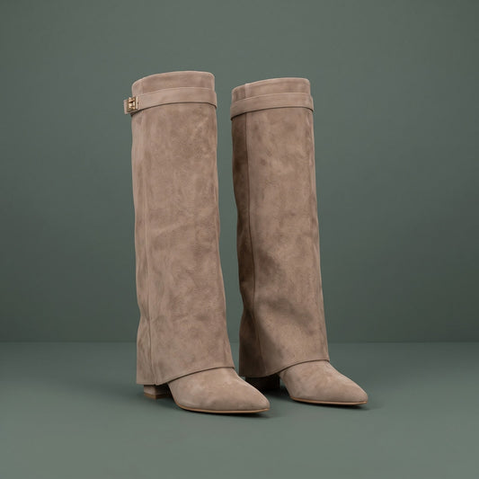 Tall Boots, Høje Støvler Dame med Spids Snude og Spænde 1