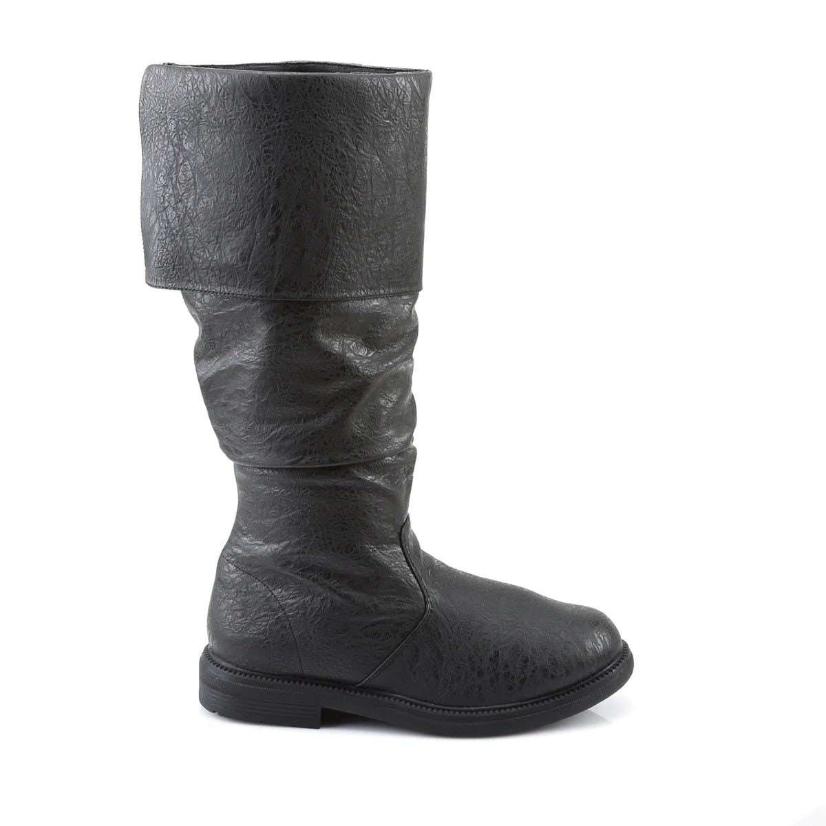 Tall Boots, Høje Støvler Herre med Opslag i Læderlook 2