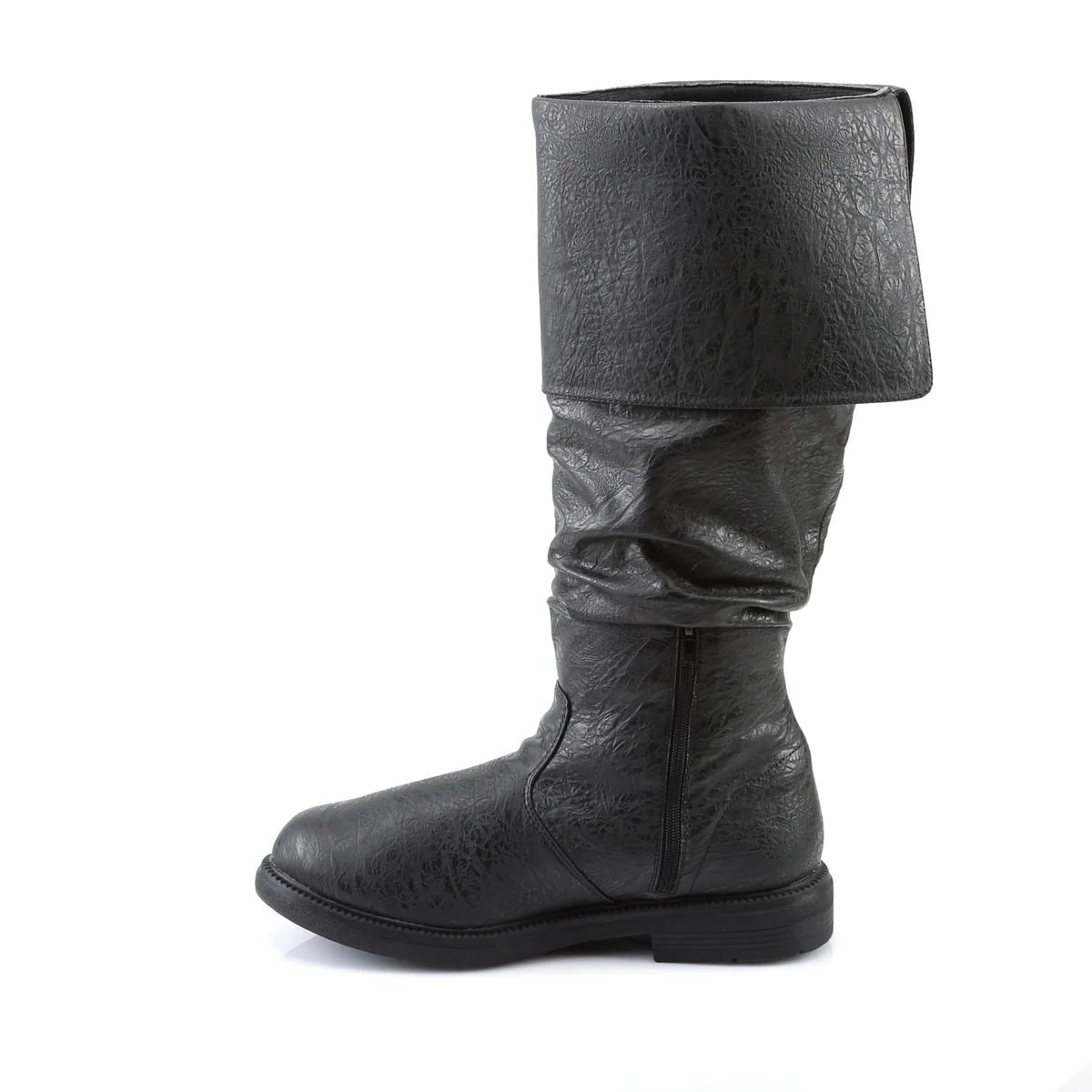 Tall Boots, Høje Støvler Herre med Opslag i Læderlook 3