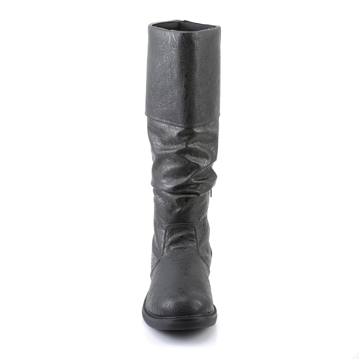 Tall Boots, Høje Støvler Herre med Opslag i Læderlook 4
