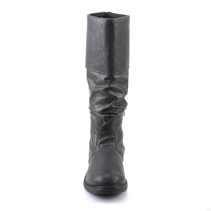 Tall Boots, Høje Støvler Herre med Opslag i Læderlook 4