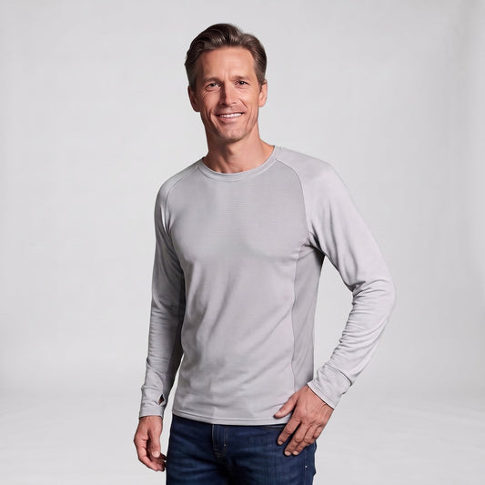 Thermoshirt Lange Mouwen Heren met Wafelstructuur
