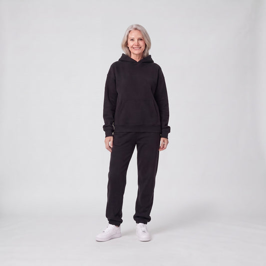 Trainingspak Dames Tracksuit met Hoodie, Kangoeroezak en Rechte Joggingbroek