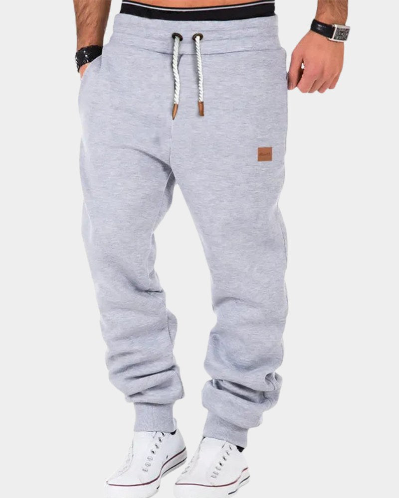 Joggingbukser Herre Varme med Elastisk Linning og Ribkanter 3