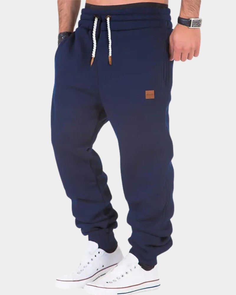 Joggingbukser Herre Varme med Elastisk Linning og Ribkanter 4