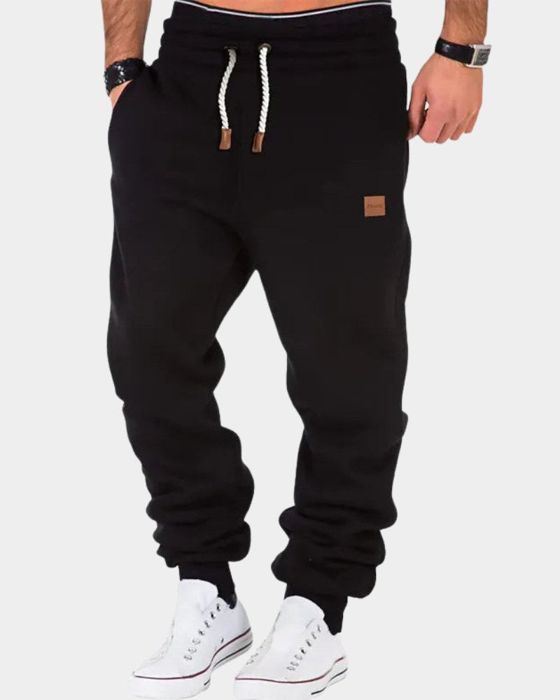Joggingbukser Herre Varme med Elastisk Linning og Ribkanter 2