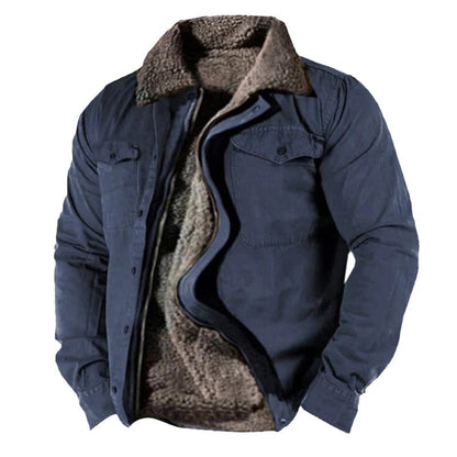Warme Winterjas Heren met Teddykraag en Zachte Voering 1
